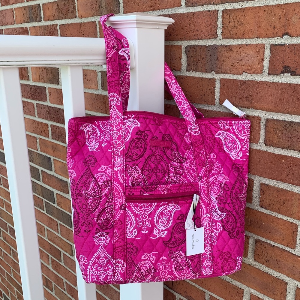 Vera Bradley Small Villager Stamped Paisley Tote